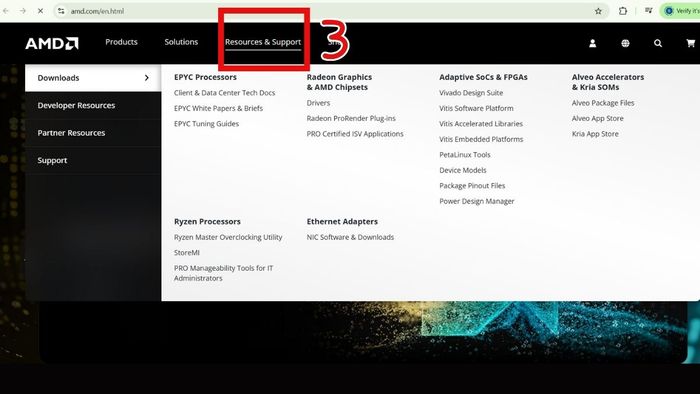 Các bước tải phần mềm hỗ trợ cho card màn hình AMD Radeon